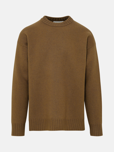 Jil Sander Beige Wool Sweater In Brown