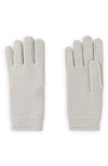 Loro Piana Mixed Stitch Cashmere Gloves In Birch