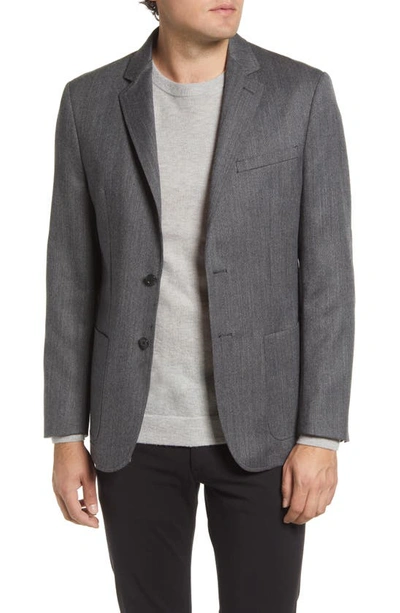 Daniel Hechter Haven Twill Wool Blend Sport Coat In Dark Heather Grey