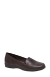 Easy Spirit Women's Devitt Slip-on Loafer Flats In Dark Brown 201