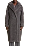 Max Mara Teddy Bear Icon Oversized Wool, Alpaca And Silk-blend Coat In Grey