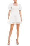 Endless Rose Women's Multi Lace Linen Mini Dress In White