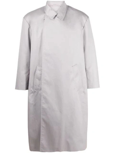 Balenciaga Light Grey Flap Coat