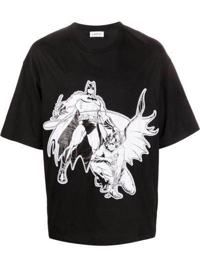 Lanvin X Batman Black Printed Cotton T-shirt