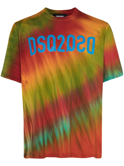 Dsquared2 Multicolored Tie dye Print T shirt In Multicoloured ModeSens