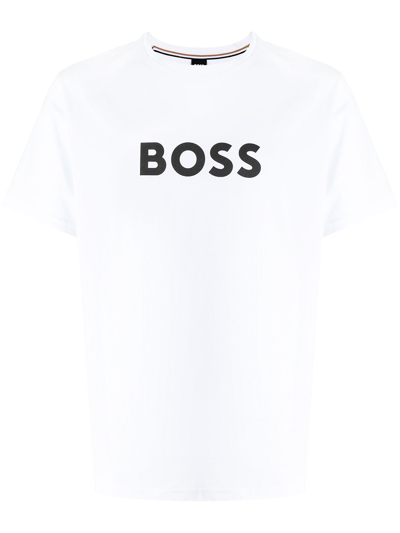 Hugo Boss White Logo Cotton T-shirt