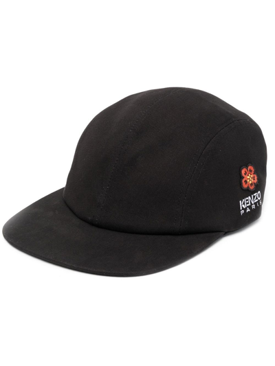 Kenzo Boke Embroidered Cotton Baseball Hat In Black