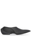 Balenciaga Space Shoe Faux Patent Leather Loafers In Black
