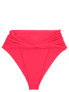Magda Butrym Twisted High-rise Bikini Bottoms In Fuchsia