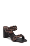 Dolce Vita Paily Braided Heeled Sandal In Black/ Espresso Stell
