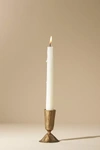 Anthropologie Elizabeth Taper Candlestick In Gold