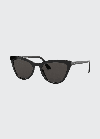 Prada Acetate Cat-eye Sunglasses In Black