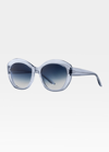 BARTON PERREIRA GALILEA BLUE ROUND ACETATE SUNGLASSES