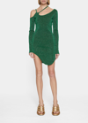 Jw Anderson Synthetic Fibers Dress In Emerald