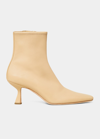 Loeffler Randall Thandy Curved Heel Ankle Boots In Bissque