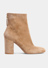 Gianvito Rossi Suede Ankle Boots In Camel