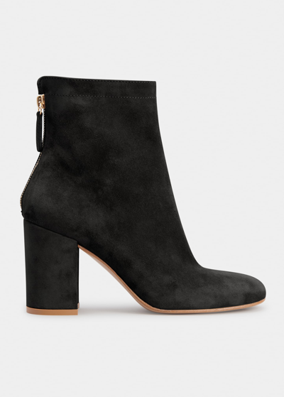 Gianvito Rossi 60mm Suede Ankle Boots In Black
