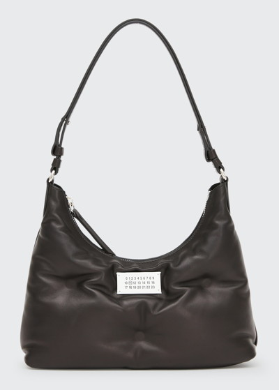 Maison Margiela Glam Slam Small Puffy Leather Shoulder Bag In Octane