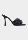 Bottega Veneta Padded High-heeled Sandals In Indigo