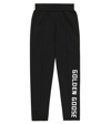 Golden Goose Logo Cotton-blend Jersey Sweatpants In Black/white