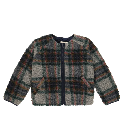 The New Society Kids' Danny Checked Wool-blend Jacket In Wool Check