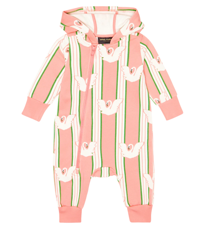 Mini Rodini Baby Printed Cotton Onesie In Pink