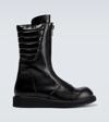 RICK OWENS BASKET CREEPER LEATHER BOOTS