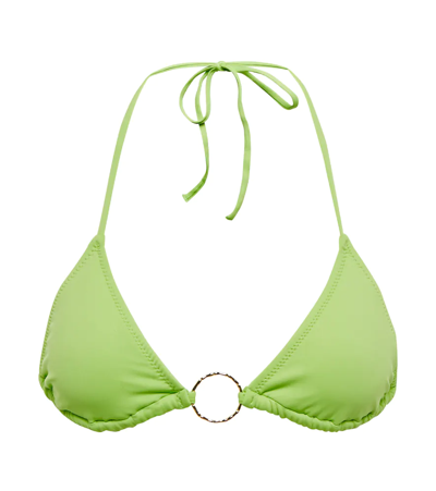 Melissa Odabash Miami Triangle Bikini Top In Lime