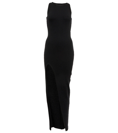 Rick Owens Recycled Cashmere Bodycon Dress In Black