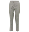 Alexander Mcqueen Checked Cropped Slim-fit Trousers In 1080