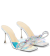 MACH & MACH DOUBLE BOW EMBELLISHED PVC MULES