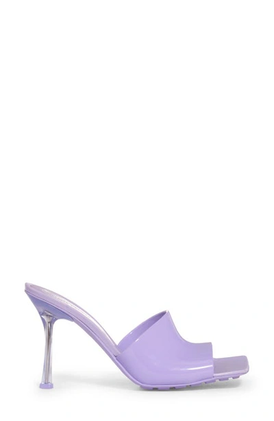 Bottega Veneta Rubber Stiletto Mule Sandals In Violet