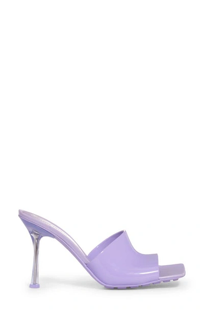 Bottega Veneta Rubber Stiletto Mule Sandals In Purple