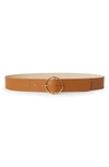 B-low The Belt Molly Leather Belt In Cuoio Gold