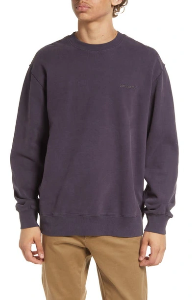 Carhartt Marfa Logo-embroidered Relaxed-fit Cotton-jersey Sweatshirt In Artichoke