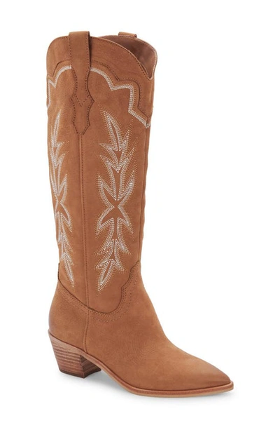 Dolce Vita Women's Shiren Western Tall Boots Women's Shoes In Whiskey