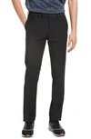Open Edit Solid Extra Trim Wool Blend Trousers In Black