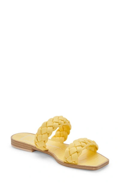 Dolce Vita Women's Indy Braided Slide Sandals In Yellow