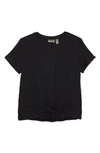 Zella Girl Kids' Peaceful Twist T-shirt In Black