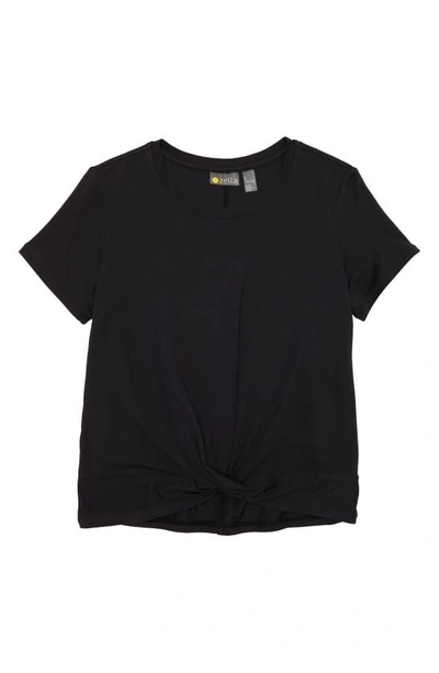Zella Girl Kids' Peaceful Twist T-shirt In Black