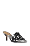 J. Reneé Mianna Pointed Toe Mule In Black/ White Polka/ Gingham