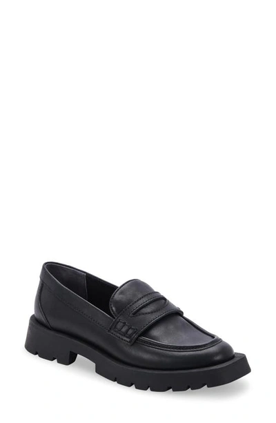 Dolce Vita Women's Elias Slip On Loafer Flats In Black Leather
