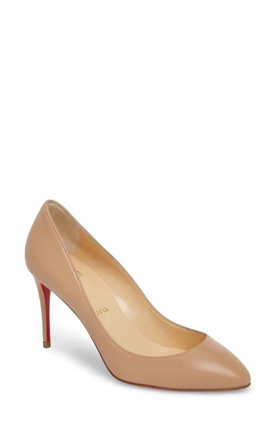 Christian Louboutin Simple Patent Leather Pumps 85 In Nude