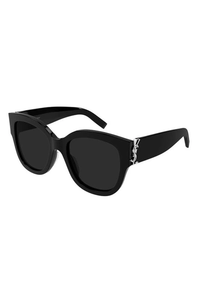 Saint Laurent 56mm Cat Eye Sunglasses In Black