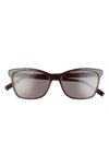 Saint Laurent 56mm Cat Eye Sunglasses In Gray