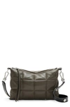 Allsaints Eve Quilted Crossbody Bag In Olive