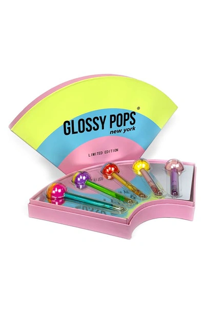 Glossy Pops Kids' 5-pack Rainbow Lip Balm & Lip Gloss Set In Assorted