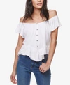 FREE PEOPLE Free People Mint Julep Button-Front Top
