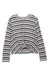 Grey Heather Multi Stripe