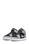 Jordan Kids' Air  1 Mid Sneaker In Black/ Red/ White/ Grey